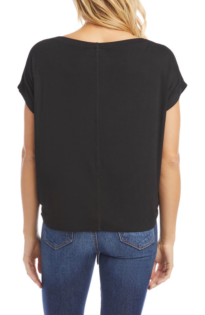 Karen Kane Boat Neck Tie Front Top, Alternate, color,