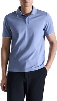 MANGO Comfort Stretch Tipped Piqué Polo