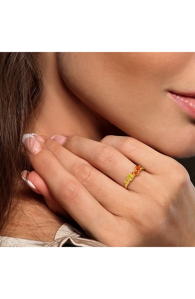 Julianna B. Orange & Yellow Sapphire Four-Stone Ring, Alternate, color, Sapphire