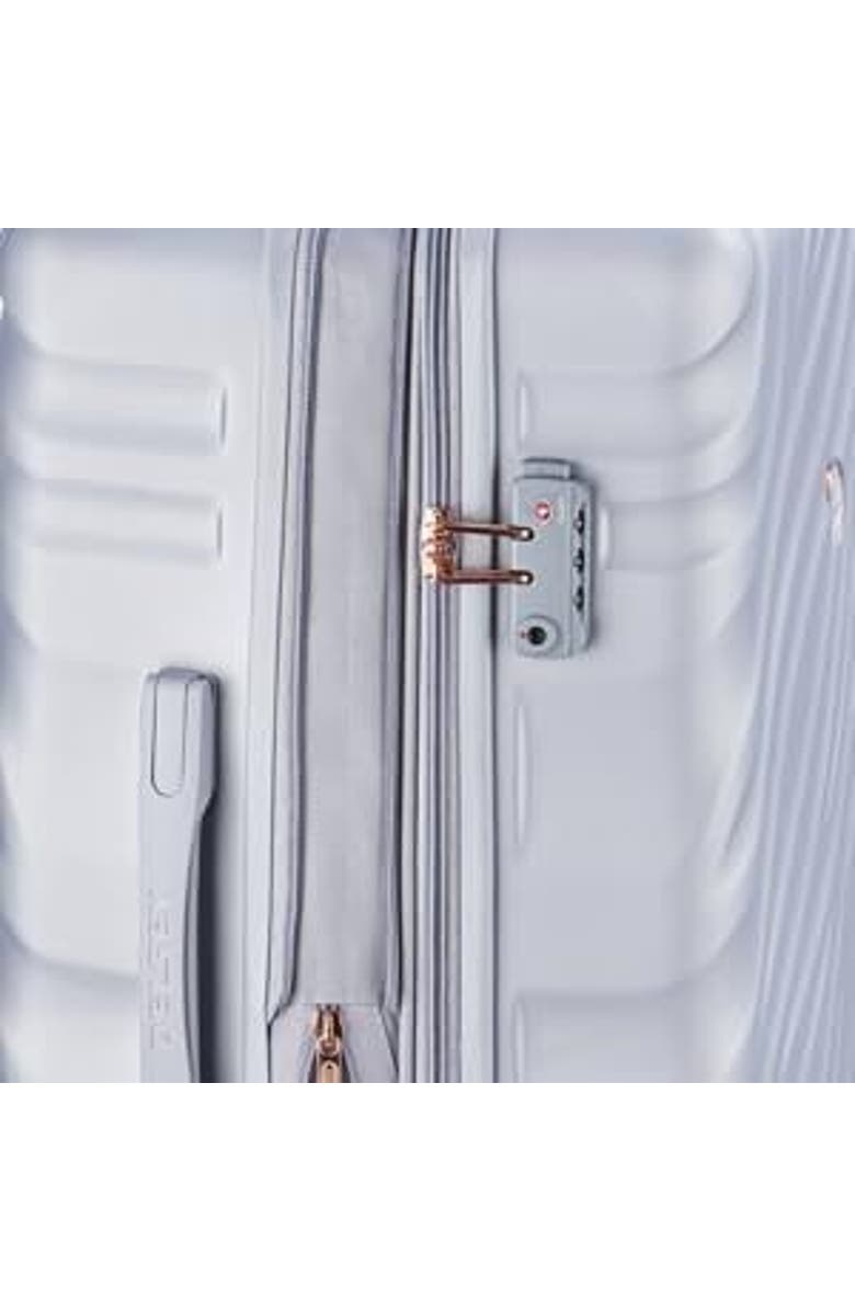 Delsey Paris Alexis Hardside 21-Inch Carry-On Expandable Spinner Luggage, Alternate, color, Platinum/Rose Gold