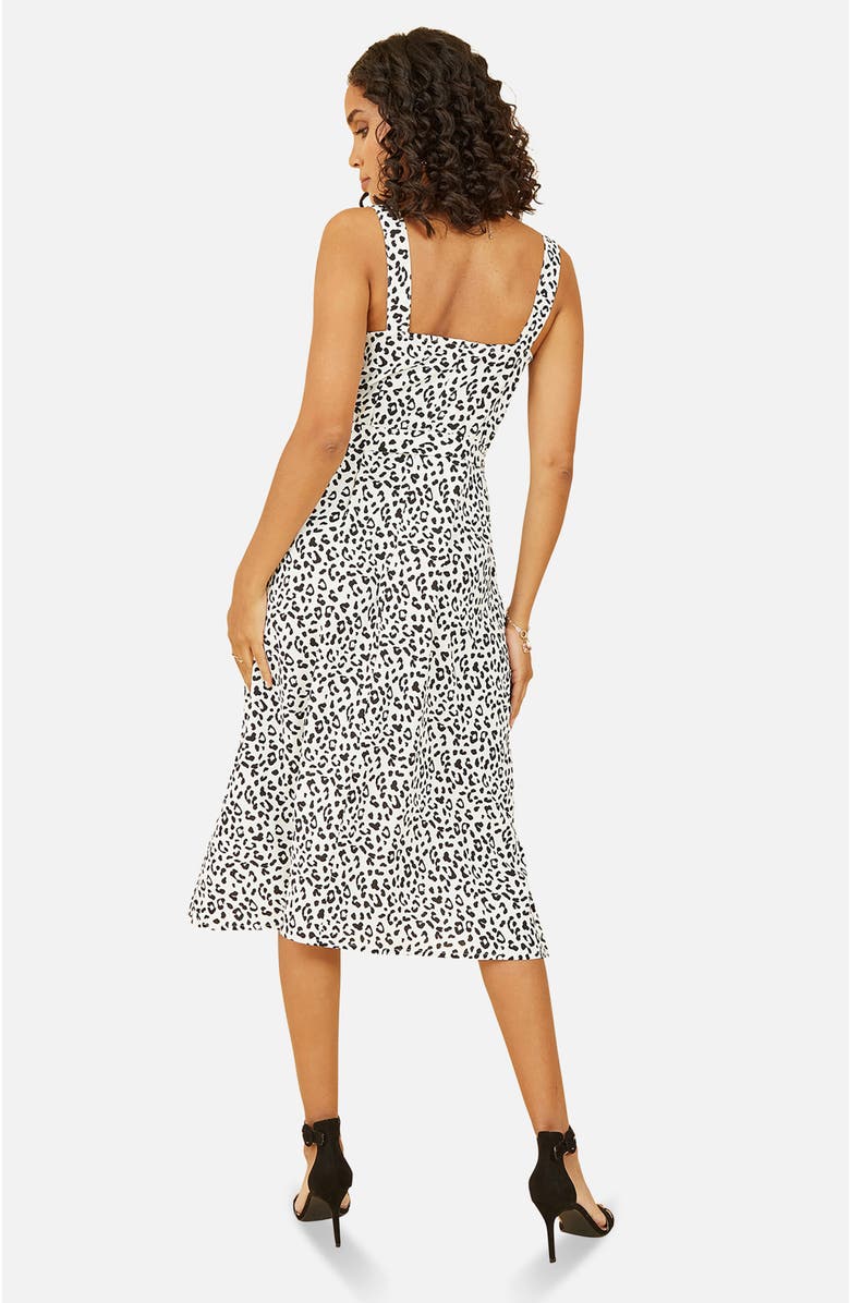 Yumi Printed Button Through Midi Dress, Alternate, color, White
