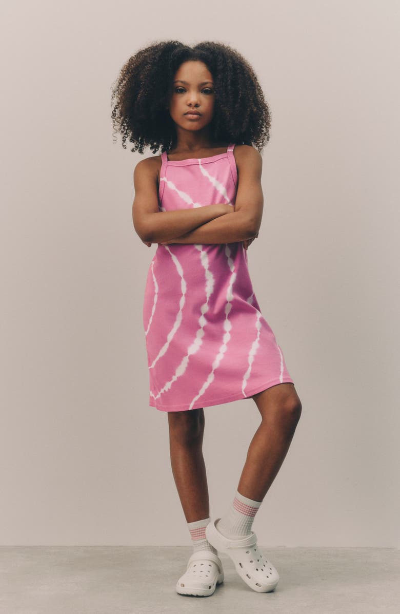 NEXT Kids' Tie Dye Cotton Rib Tank Dress, Alternate, color, Pink