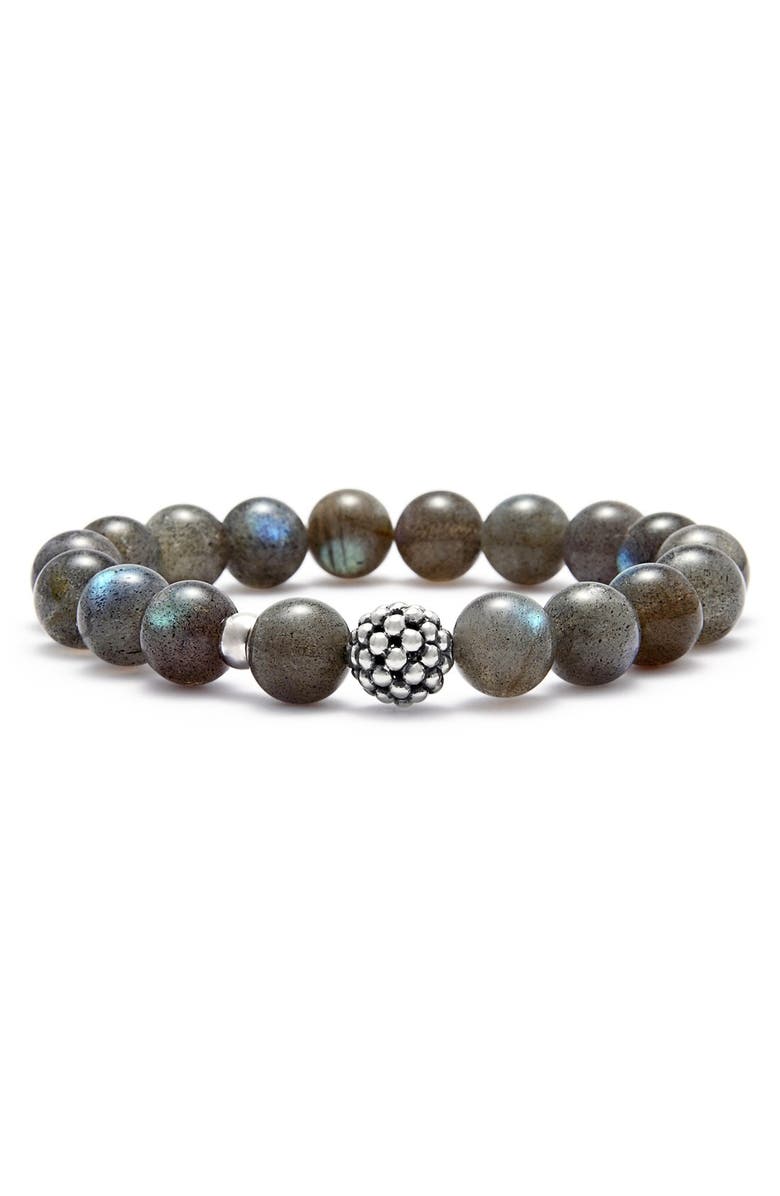 LAGOS Bead Stretch Bracelet, Main, color, Labradorite