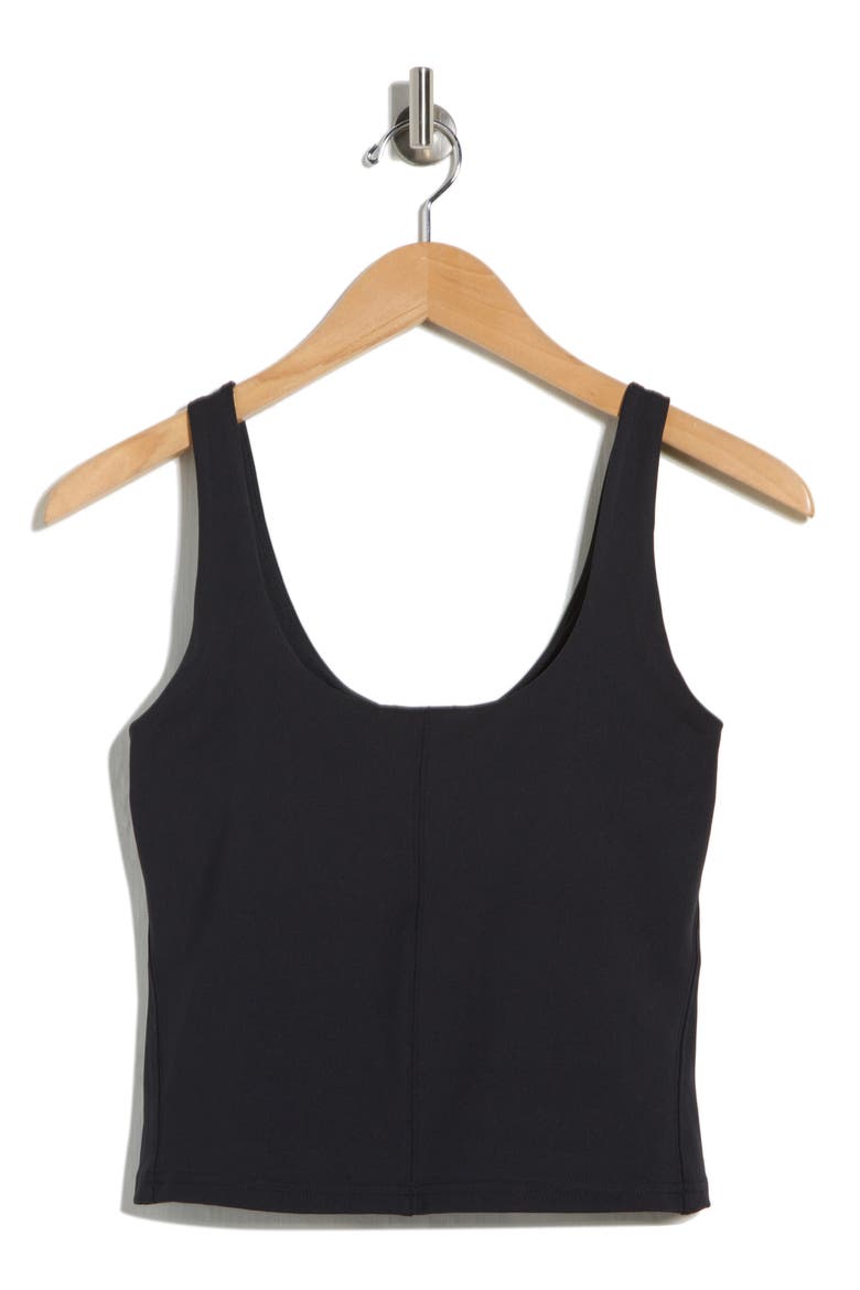 Lux Crop Bra Tank, Alternate, color, BLACK