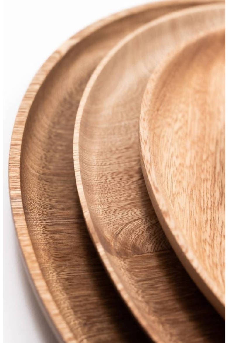 Rosa Morada Wooden Base Platter, Alternate, color, Natural
