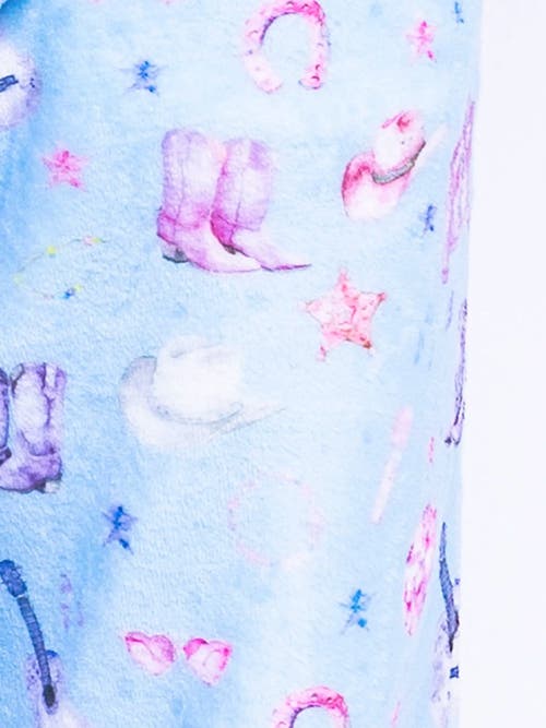 Preppy Goose Plush Wild West Loungewear Pant In Purple