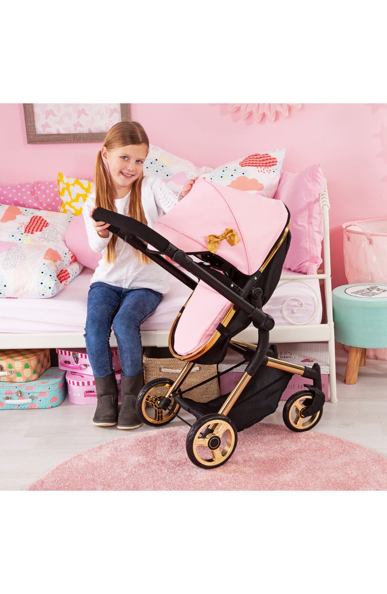 Bayer Design Bayer Pram Neo Vario - Pink, Black, Gold - Accessory for Dolls Up to 20", Shoulder Bag, Converts to Stroller, Kids Toy, Ages 3+ | baby d, Alternate, color, Multicolored