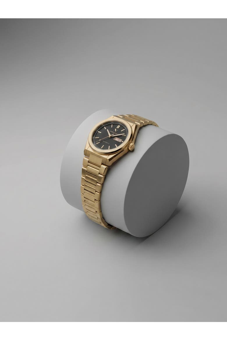 Ascend Sphinx 03 42MM Automatic Watch In Brushed Gold, Main, color, Rich Yellow Gold/Obsidian