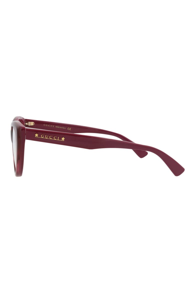 54mm Cat Eye Optical Glasses, Alternate, color, BURGUNDY BURGUNDY TRANSPARENT
