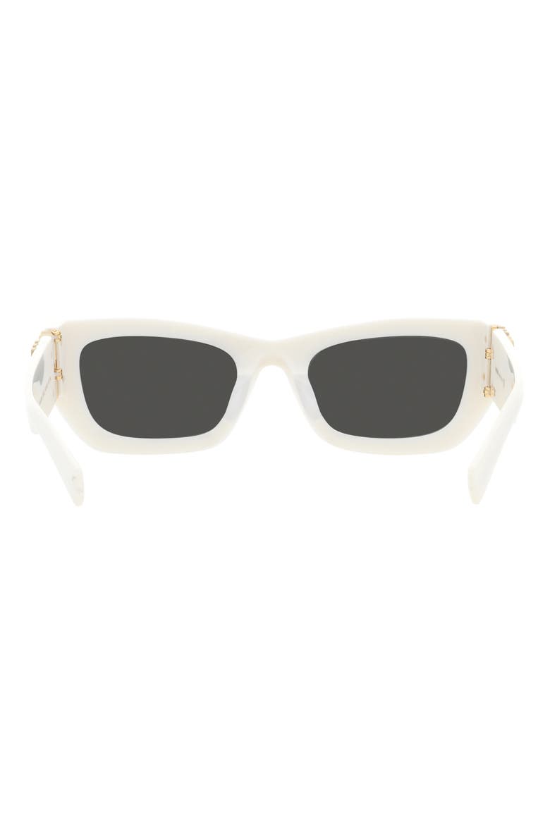 53mm Rectangular Sunglasses, Alternate, color, WHITE