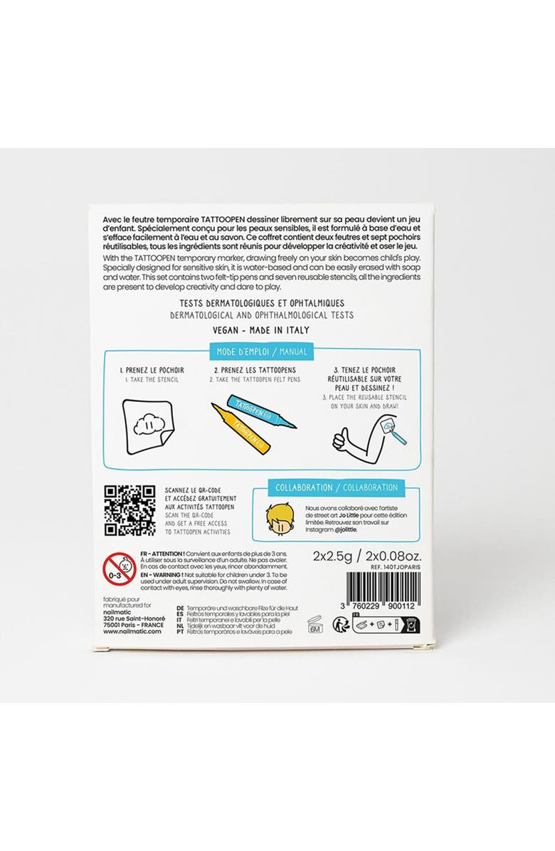 nailmatic Tattoo Pen Set For Kids, Alternate, color, Paris