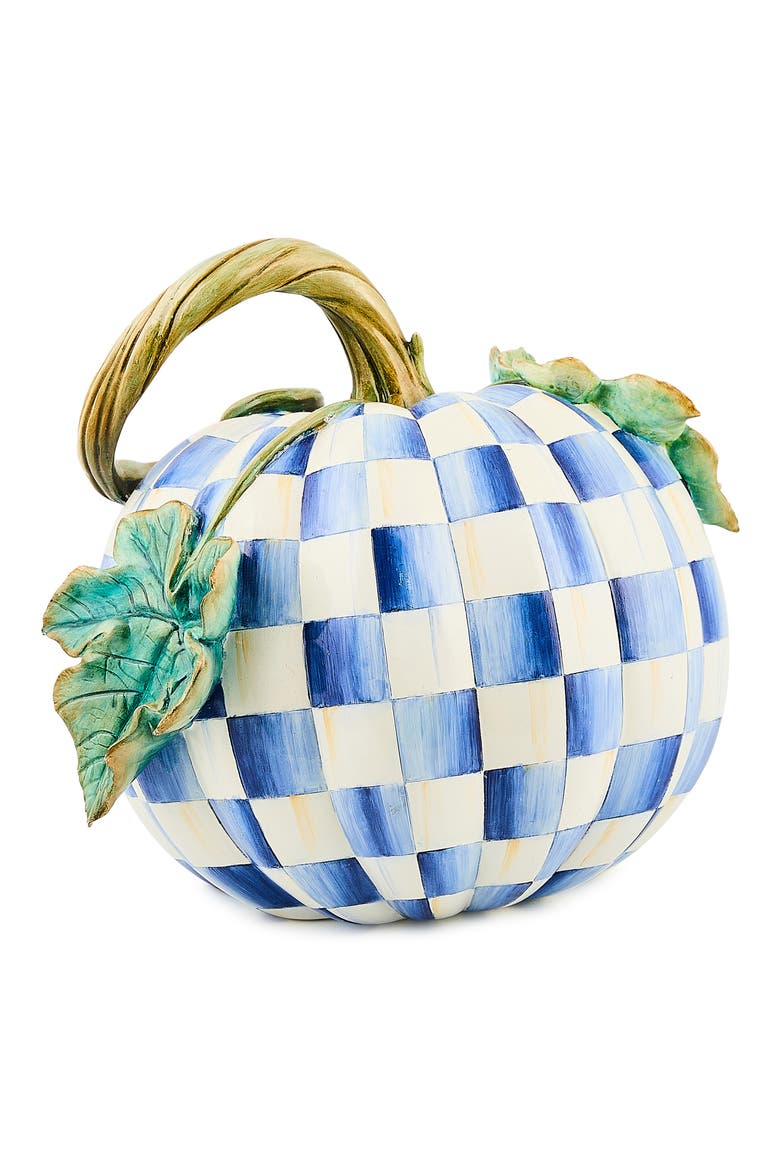 Royal Check Twisted Stem Pumpkin, Alternate, color, ROYAL