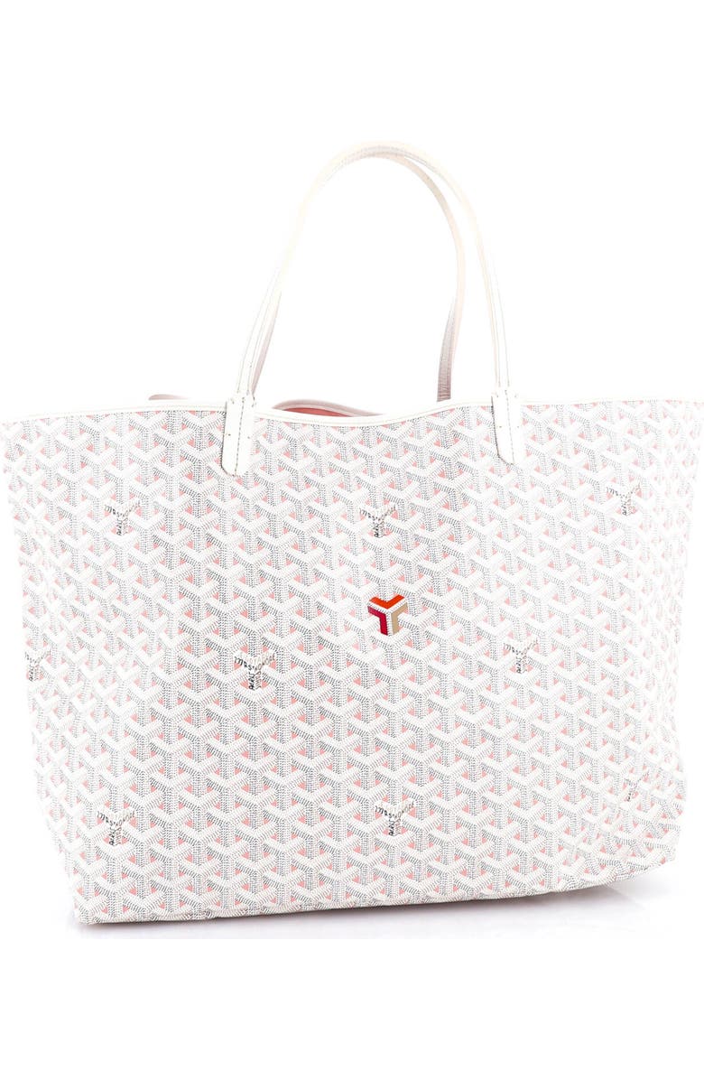 Pre-Owned Goyard Saint Louis Tote Claire Voie Coated Canvas GM, Alternate, color, White