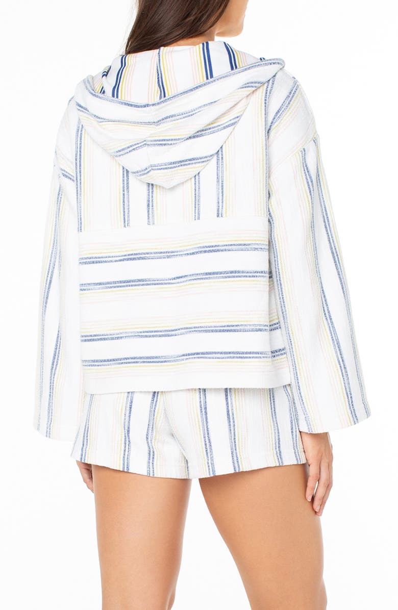 Roxy Salty Wahine Stripe Hoodie, Alternate, color, 