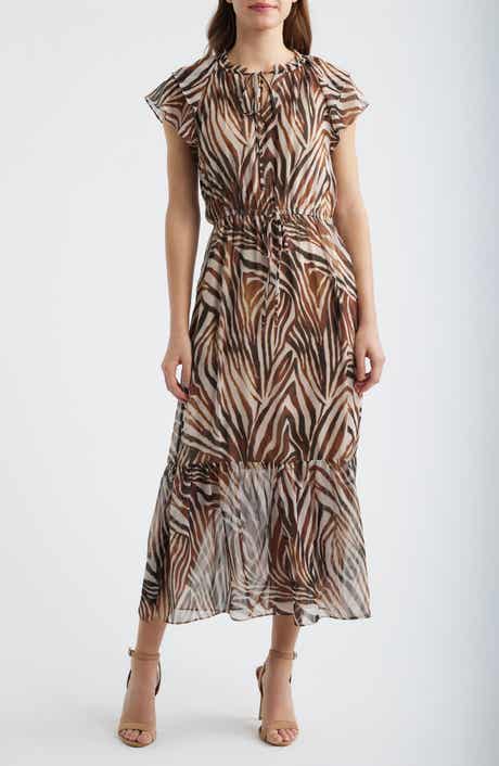 Flutter Sleeve Midi Dress