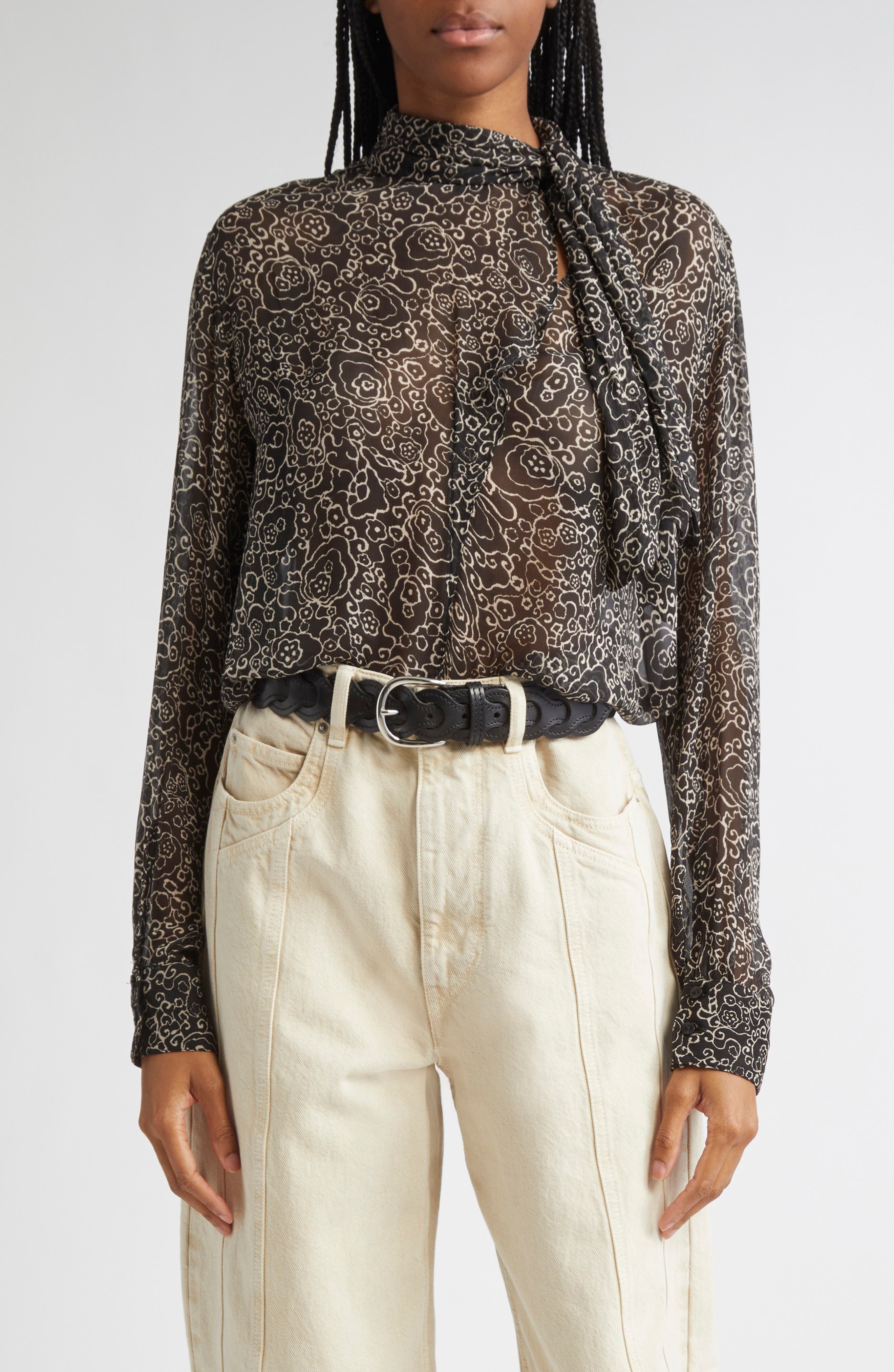 Isabel Marant Étoile Leona Long Sleeve Button-Up Shirt