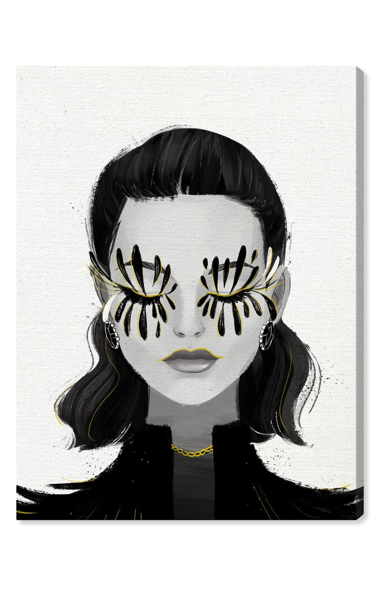 Oliver Gal Eyelash Petals Girl Canvas Wall Art, Main, color, 