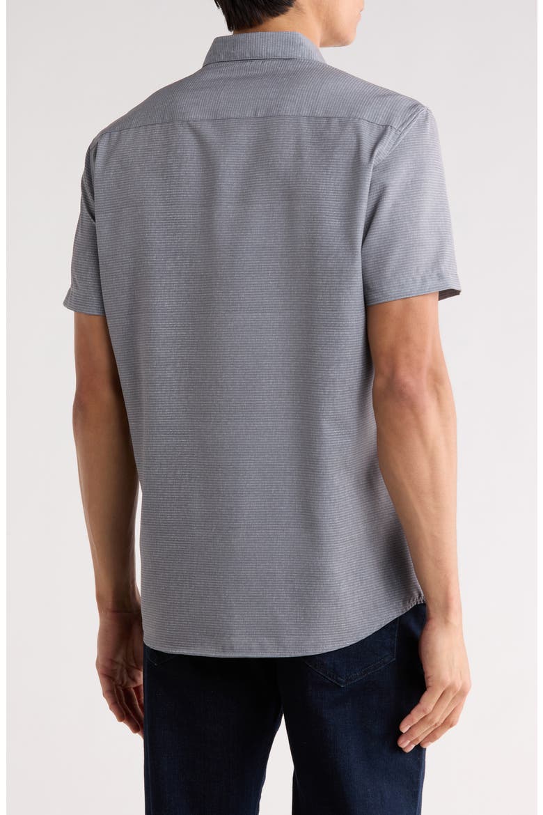 Davin Button-Up Shirt, Alternate, color, DARK GRAY