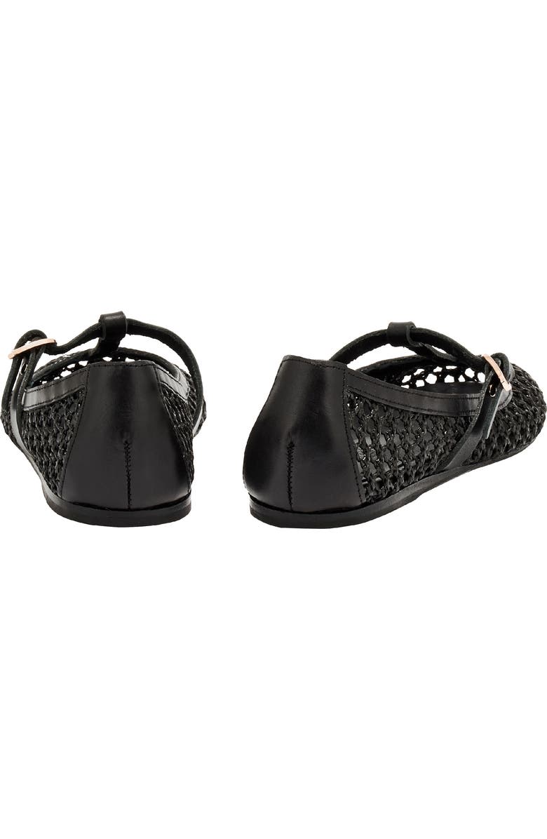 Ancient Greek Sandals Aerati T-Strap Raffia Flat, Alternate, color, Black