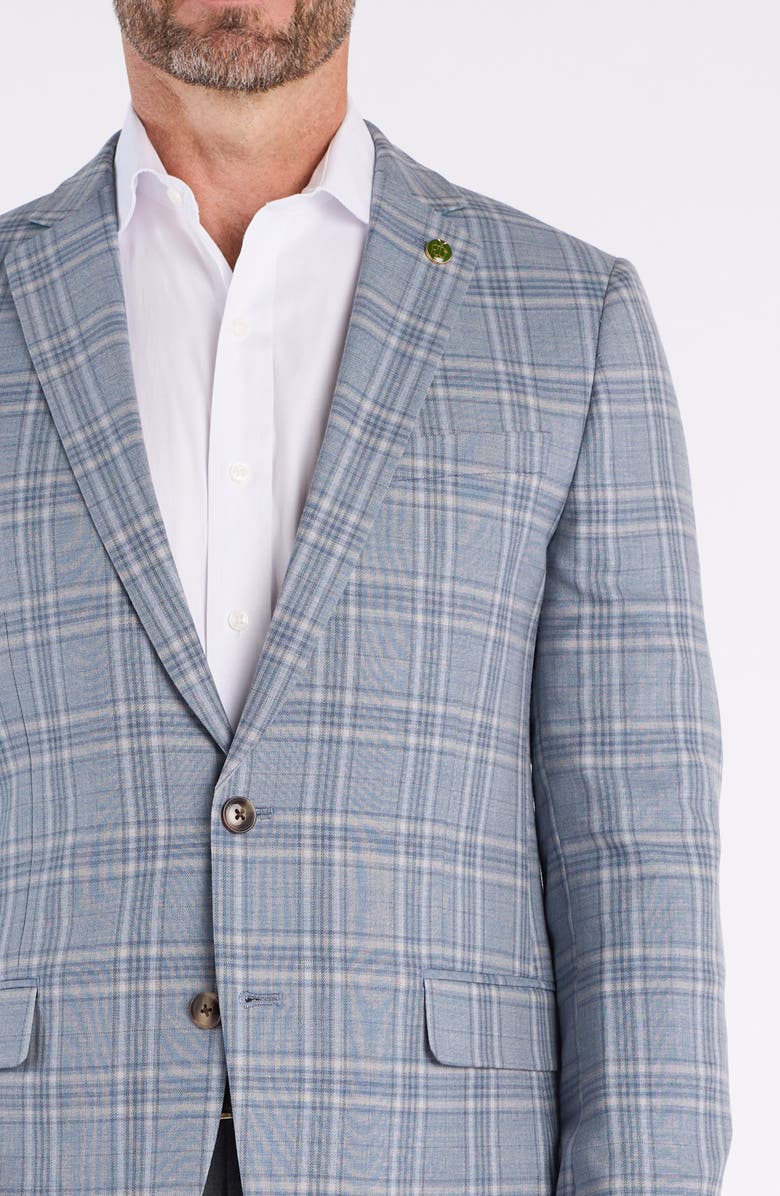 CRICKETEER Plaid Wool Blend Sport Coat, Alternate, color, Grey