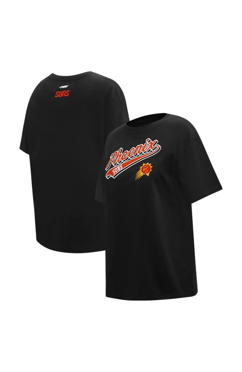 PRO STANDARD Women's Pro Standard Black Phoenix Suns Script Boyfriend T-Shirt, Main, color, Black