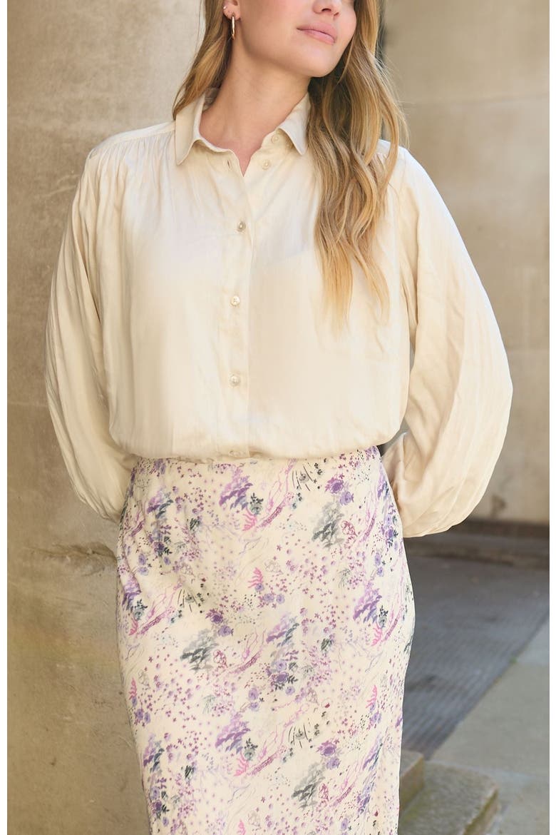 Marrianne Peter Pan Collar Shirt, Alternate, color, Natural
