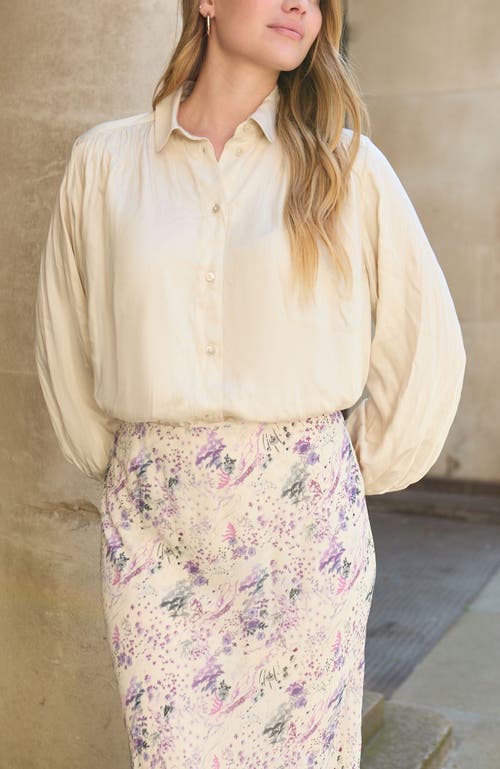 Lily And Lionel Marrianne Peter Pan Collar Shirt In Neutral