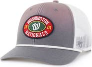 '47 Men's '47 Gray/White Washington Nationals Tide Sweep Rope Trucker Adjustable Hat