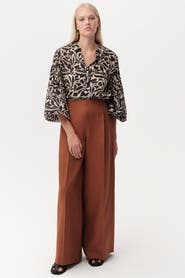 Exquise Clarette Wide Leg Linen Trousers