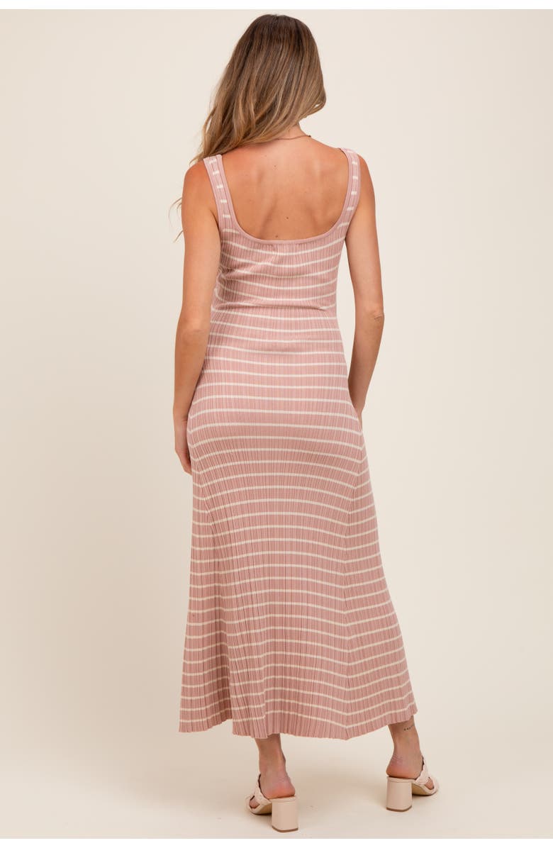 PinkBlush Lightweight Rib Fit And Flare Midi Dress, Alternate, color, Light Pink