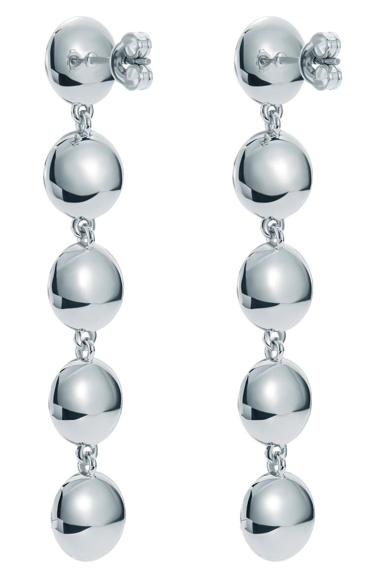 Sorella Linear Drop Earrings, Alternate, color, SILVER TONE/ CLEAR CRYSTAL