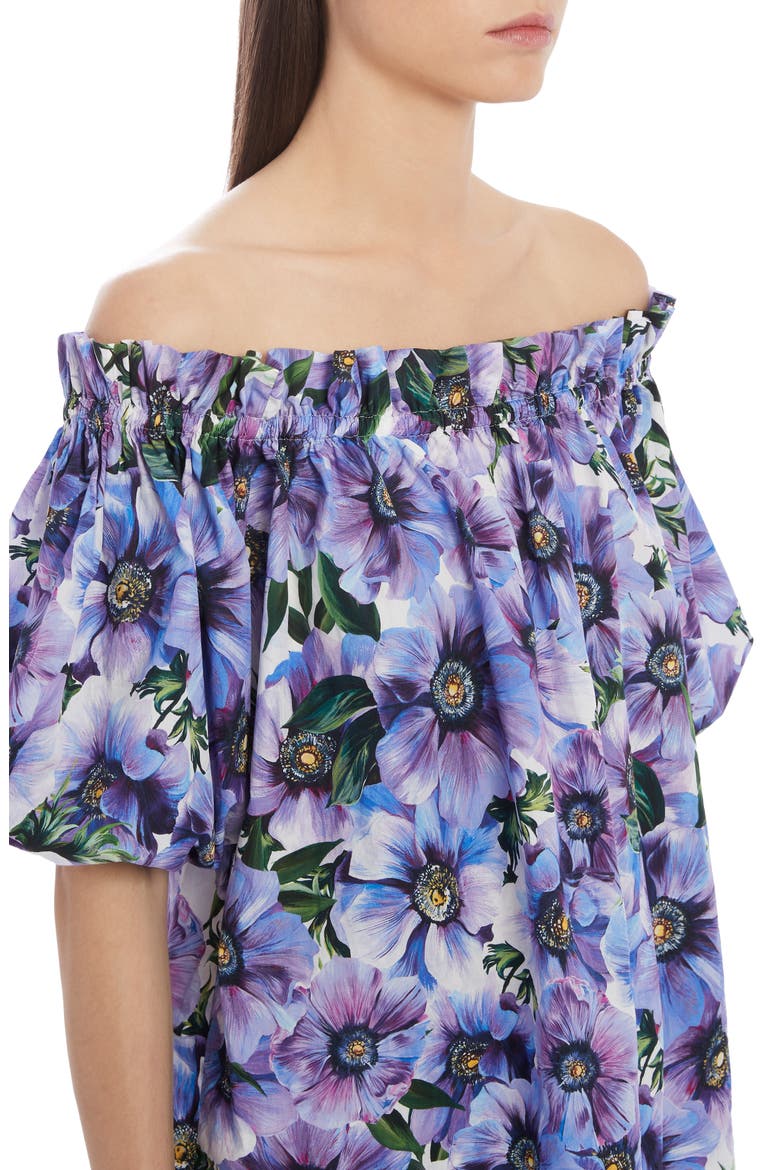 Floral Off the Shoulder Top, Alternate, color, HA1AO PURPLE