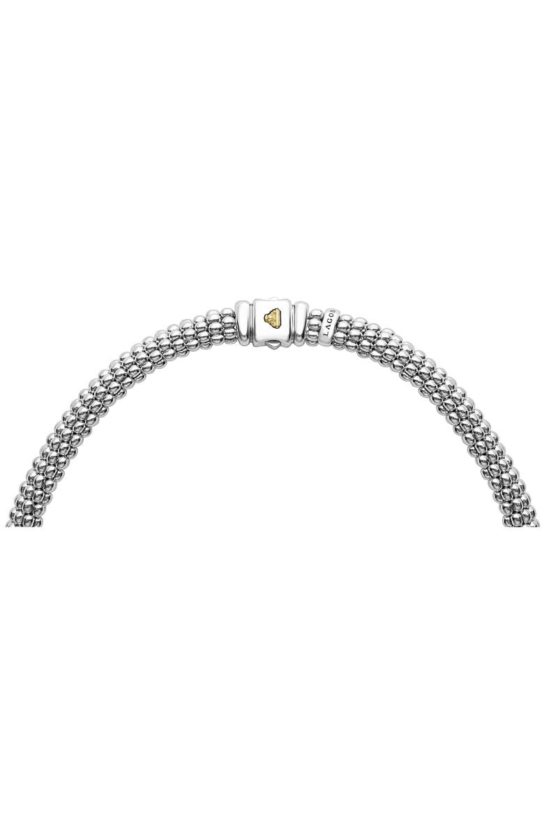 LAGOS Embrace Pavé Diamond Circle Caviar Necklace, Alternate, color, 