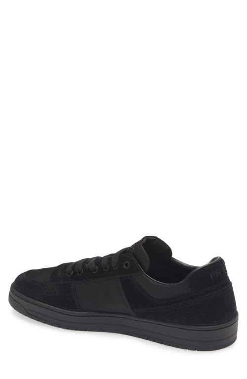 Prada Downtown Logo Low Top Sneaker In Black