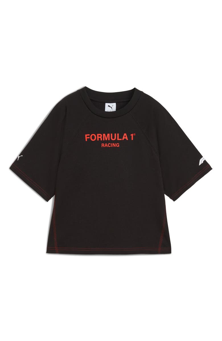 PUMA Formula 1<sup>®</sup> Raglan Sleeve Cotton T-Shirt, Alternate, color, Puma Black