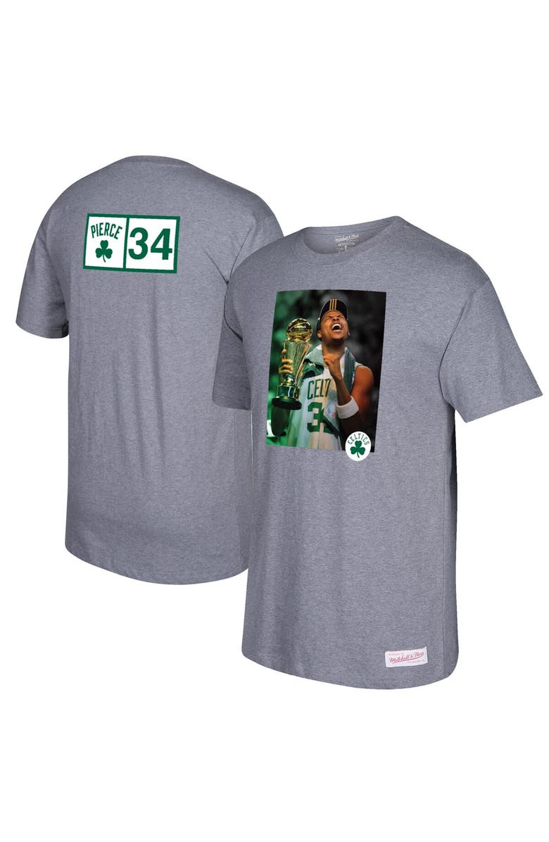 Mitchell & Ness Men's Mitchell & Ness Paul Pierce Gray Boston Celtics Graphic T-Shirt, Main, color, 