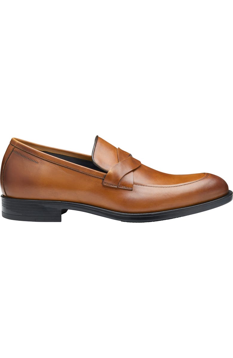 Johnston & Murphy Flynch Braided Strap Loafer, Alternate, color, Tan Italian Calfskin