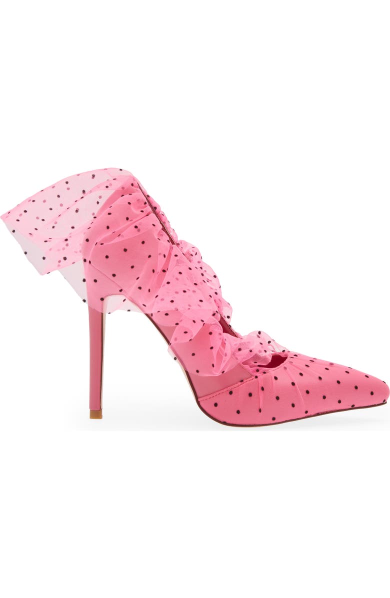 AZALEA WANG Discreet Pink Polka Dot Tulle Pump, Alternate, color,