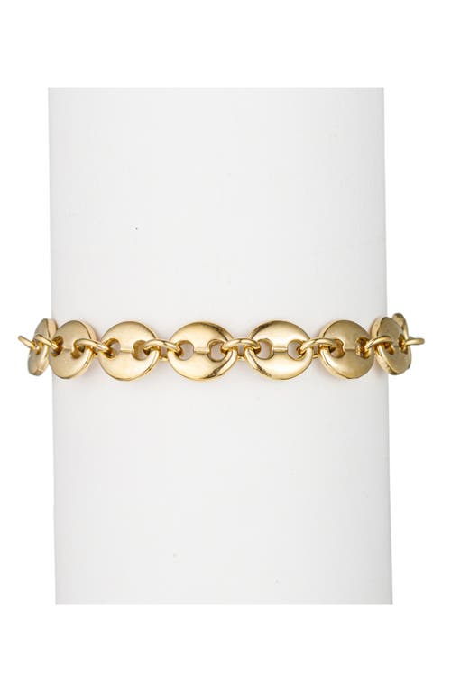 Eye Candy Los Angeles Adrian Mariner Chain Link Bracelet In Gold