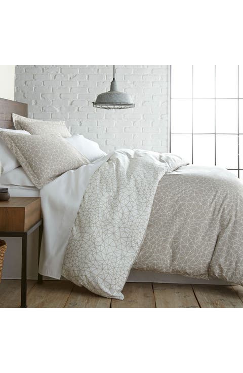 Modern Geometric Maze - Luxury Premium Oversized Duvet Cover Set