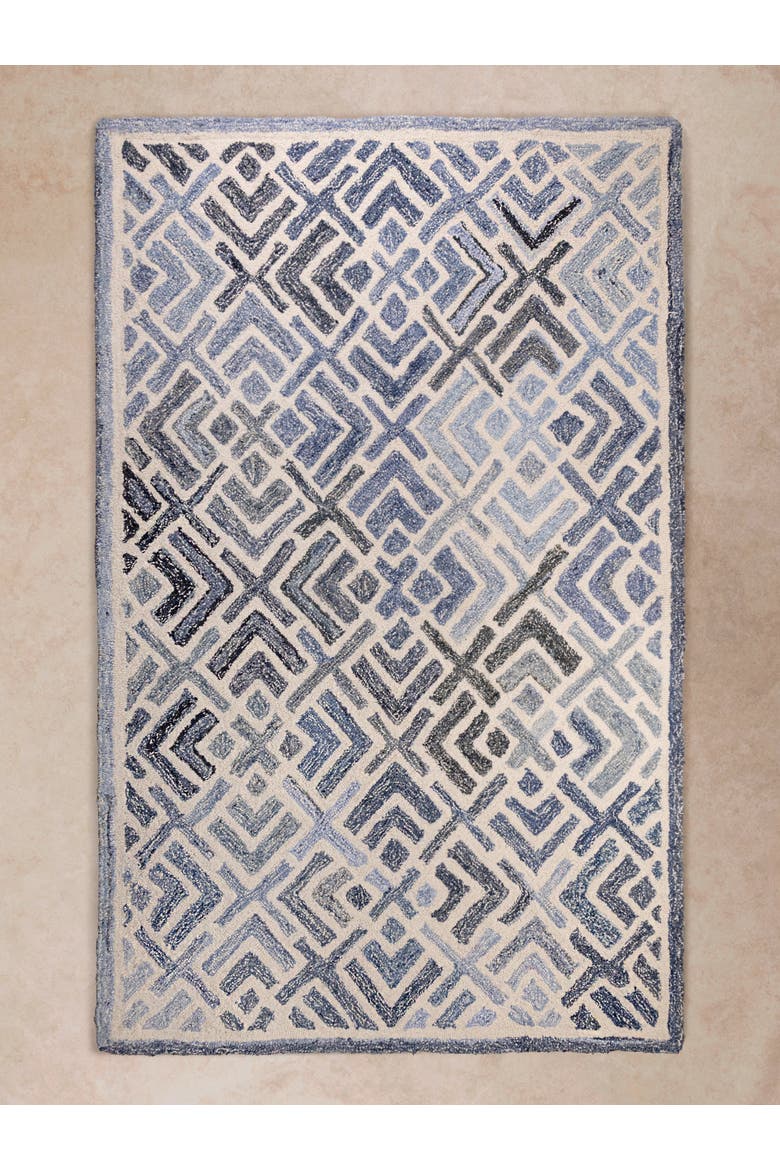 Santorini Wool & Denim Rug, Main, color, Blue