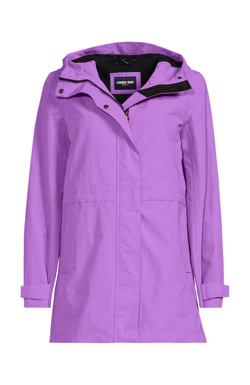 Lands' End Squall Hooded Waterproof Raincoat In Soft Orchid