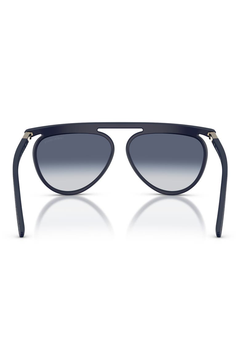 58mm Pilot Sunglasses, Alternate, color, MATTE BLUE / GREY GRADIENT