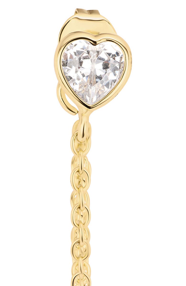 ATHRA LUXE The Heart Teardrop Duo Chain Drop Earrings, Alternate, color, 