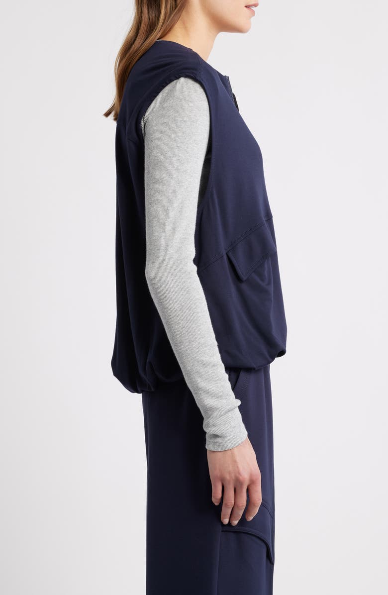 Wit & Wisdom Knit Zip-Up Vest, Alternate, color, Navy