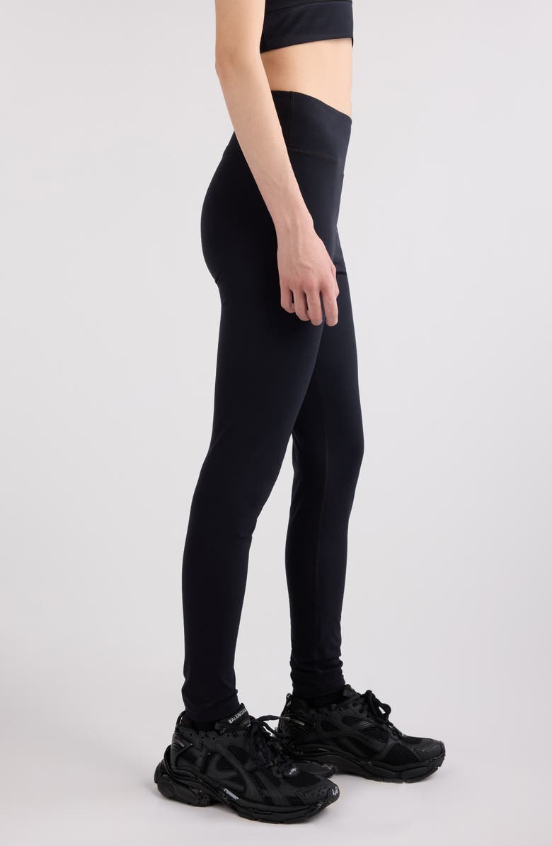 Balenciaga Logo Leggings, Alternate, color, 1081 Black/ Reflective