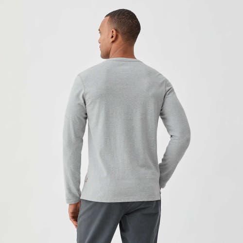 Shop Surfside Supply Co. Sean Sueded Jersey Henley In Heather Grey