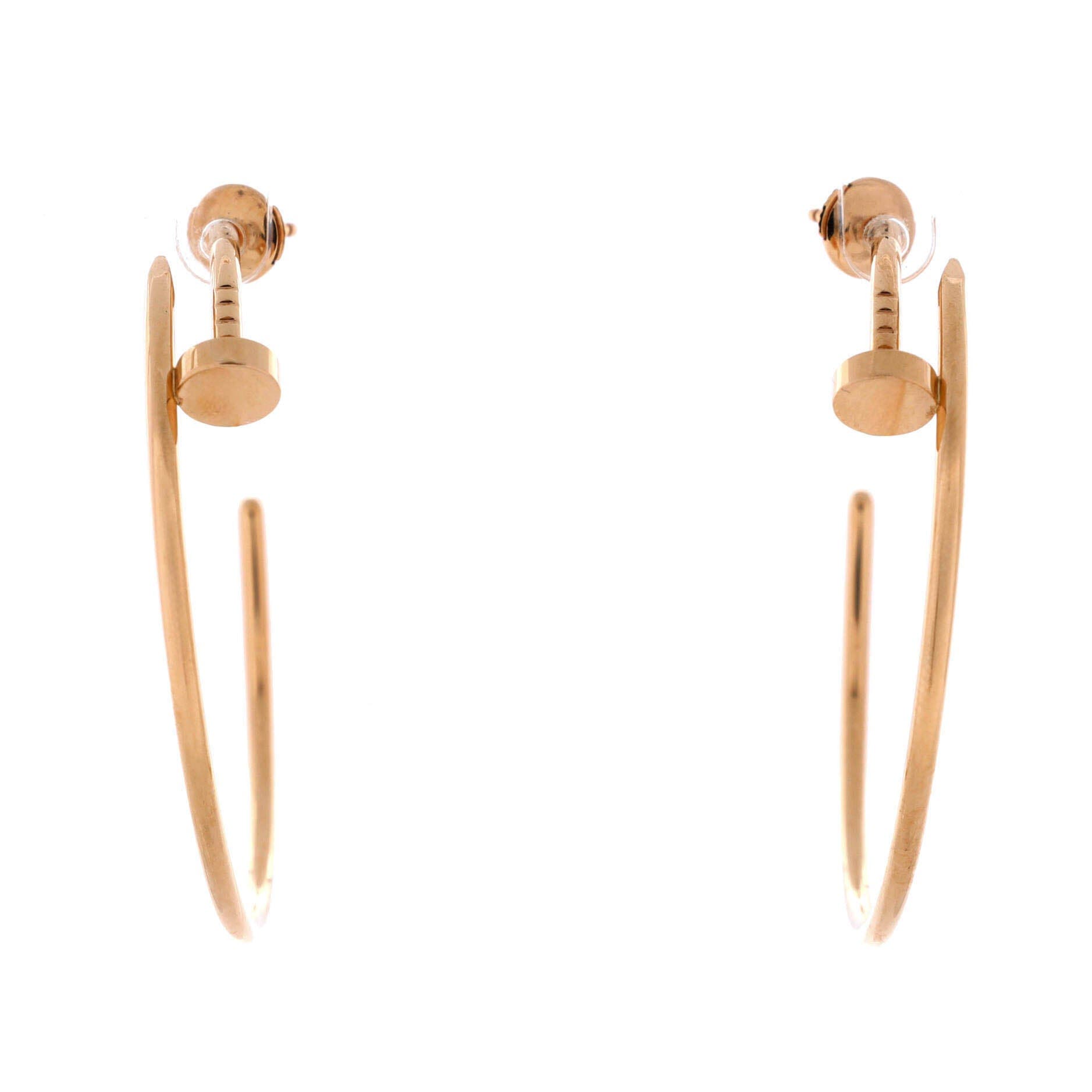 Juste un Clou Hoop Earrings 18K Rose Gold XL, Main, color, Metallic Gold