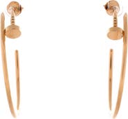Pre-Owned Cartier Juste un Clou Hoop Earrings 18K Rose Gold XL