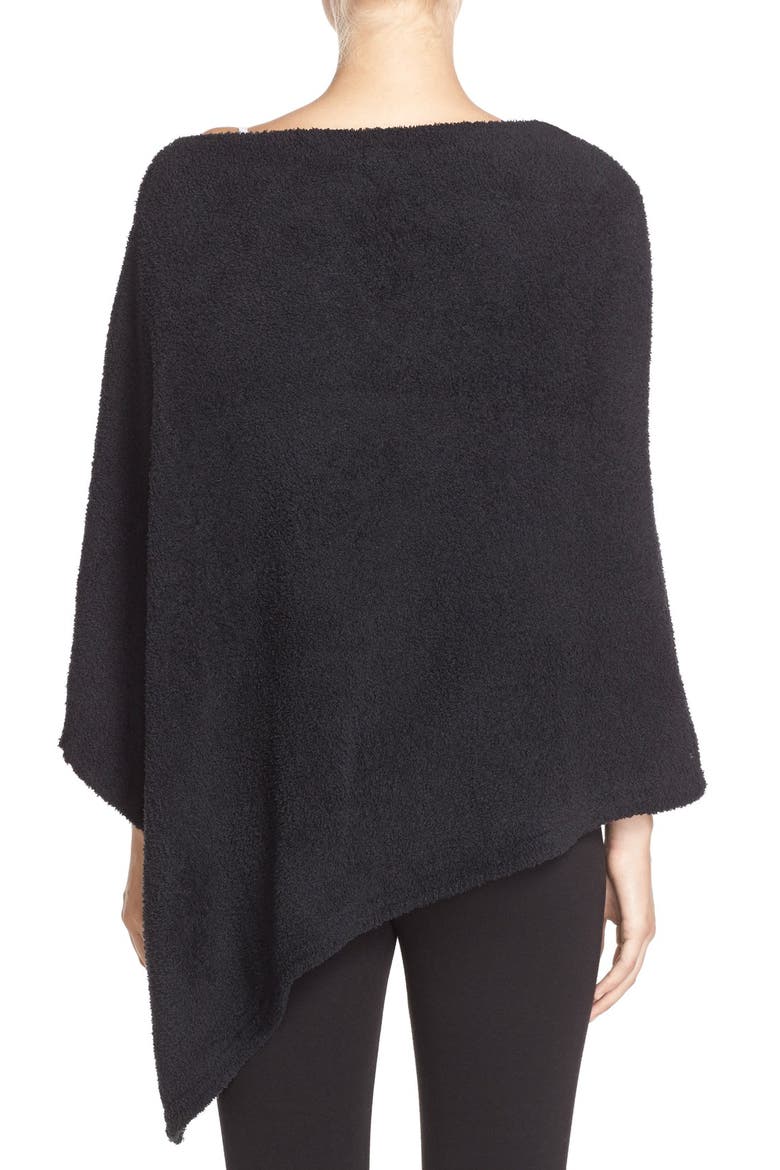 Boatneck CozyChic® Poncho, Alternate, color, BLACK